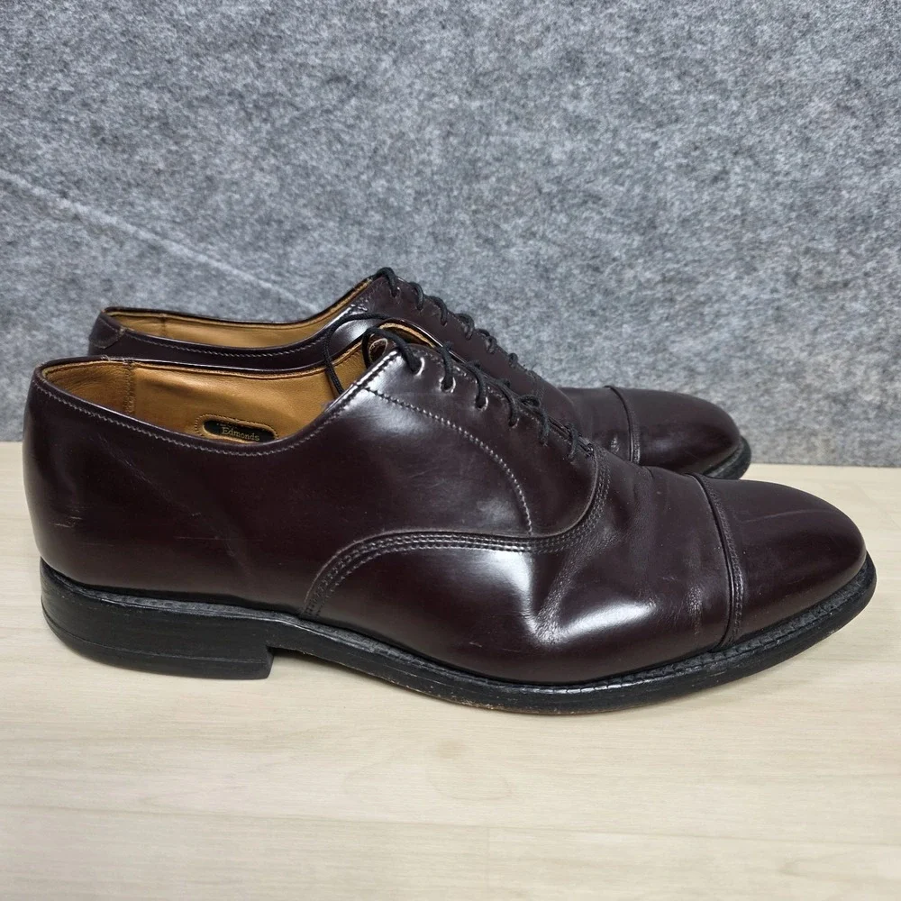 Allen Edmonds Park Avenue Brown Leather Cap Toe‎ Shoes Size 8 D 5675